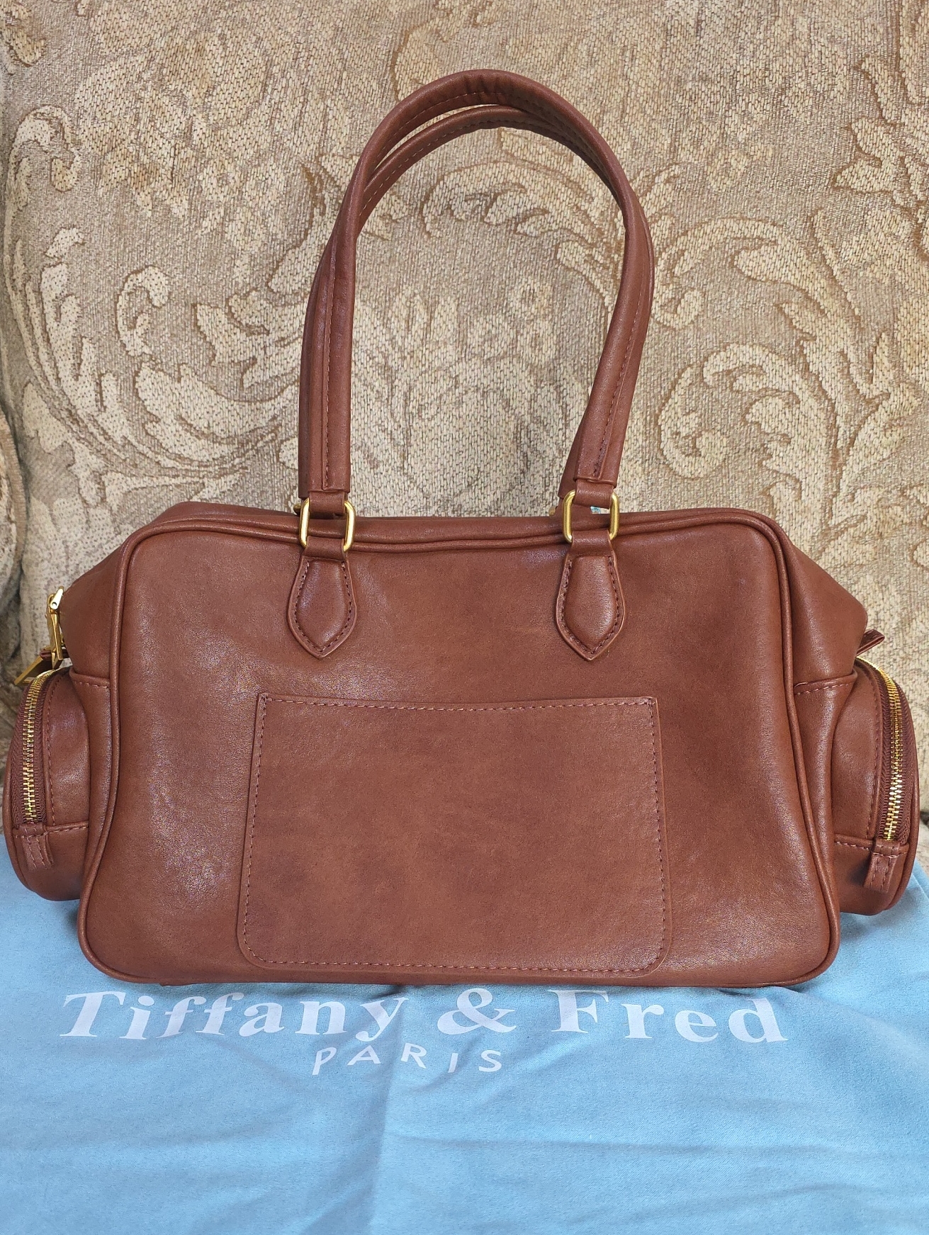 Tiffany & Fred Paris Large Leather Satchel, Nwt — image 3 of 8
